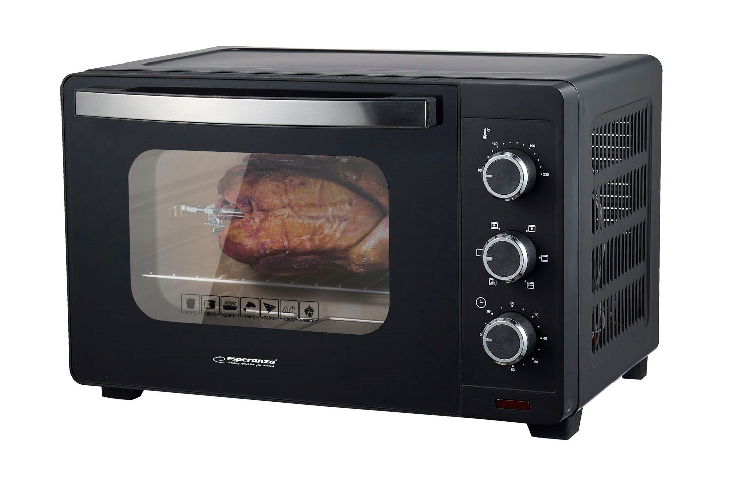 Esperanza Eko006n Mini Horno Con Convección Y Asador 25 L 1600W Negro , Leroy Merlin