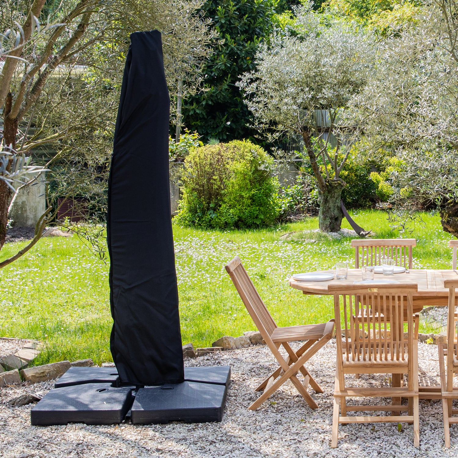 Housse pour parasol déporté noire - 2