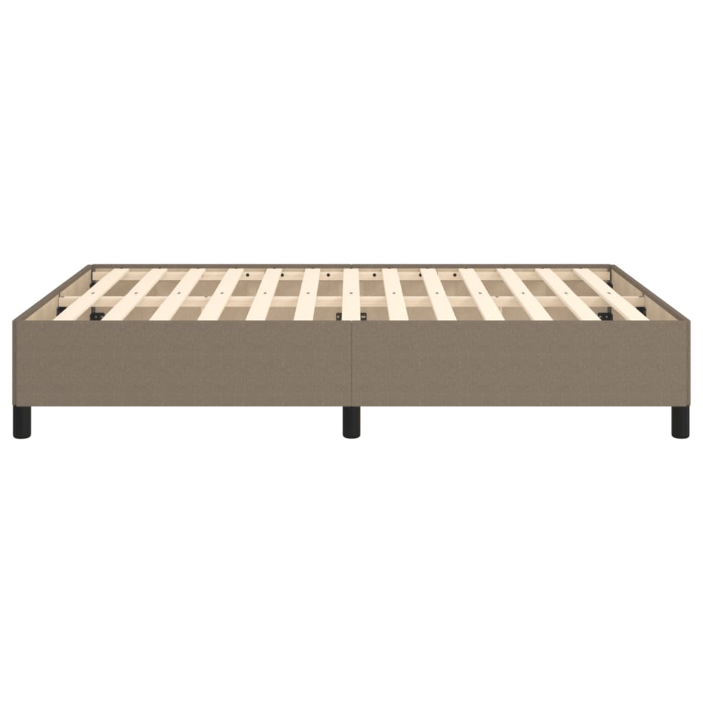 Cadre de lit sans matelas en tissu taupe pour la chambre, 140 × 200 cm - 6