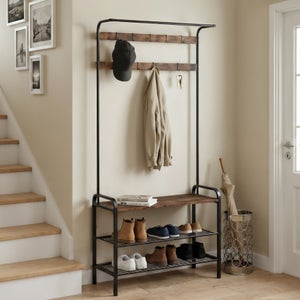 Portant à vêtements sola pour enfant avec surface de stockage bambou [en. casa] Sola