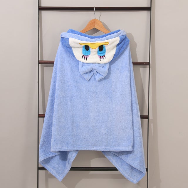 Serviette de bain pour enfants en polaire corail, peignoir, cape, serviette de bain pour bébé, douce, absorbante, séchage rapide