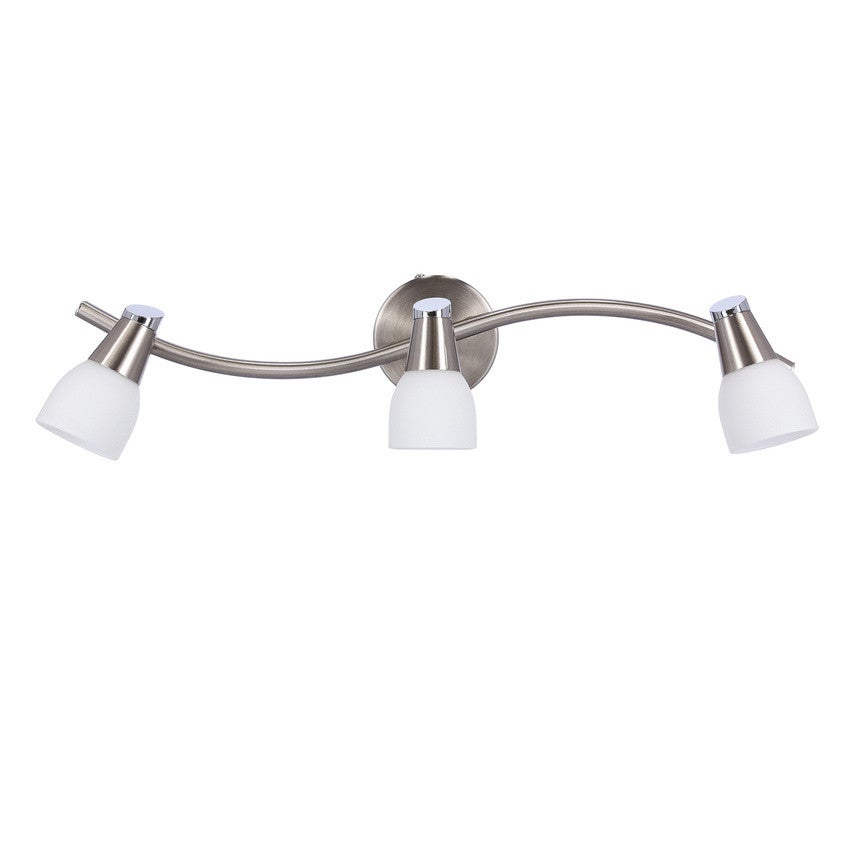 Lampa sufitowa Selia biało-srebrna 3xG9x40W wym: 17 x 51 x 9 cm szkło Candellux
