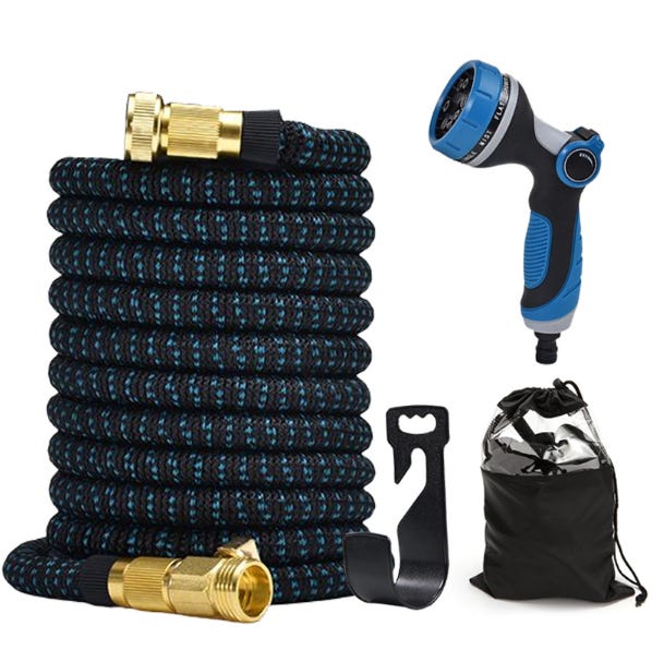 Tubo flessibile da giardino estensibile da 30 m con ugello multifunzione, tubo flessibile da giardino telescopico, set di tubi per irrigazione | Leroy Merlin Tubo flessibile da giardino estensibile da 30 m con ugello multifunzione, tubo flessibile da giardino telescopico, set di tubi per irrigazione | Leroy Merlin