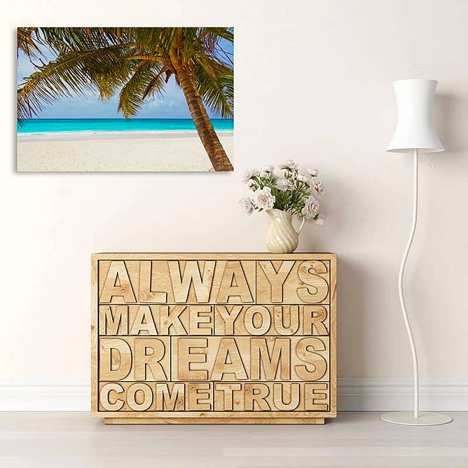 Tableau palmier sur la plage - 100 x 70 cm - 4