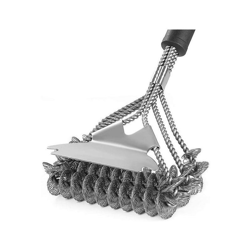 Szczotka i skrobak do grilla, szczotka ze stali nierdzewnej