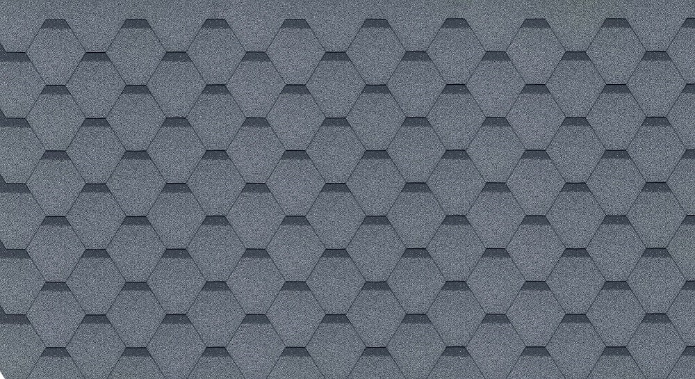 Bardeaux bitumineux Hexagonal Rock H-GREY, couleur gris - bitume toiture - 5