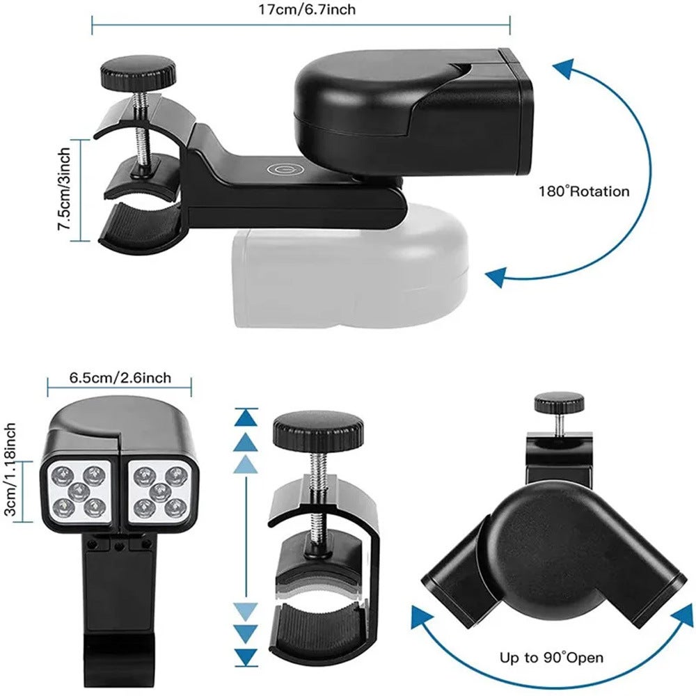 Luce per griglia a LED Touch, lanterna portatile per barbecue, lampada da esterno, illuminazione per griglia con maniglia, clip di montaggio - 2