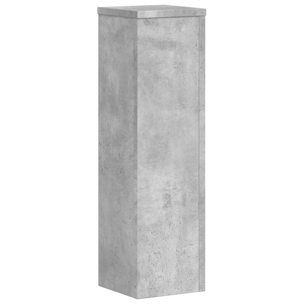 Supports pour plantes 2 pcs gris béton bois d'ingénierie - 7