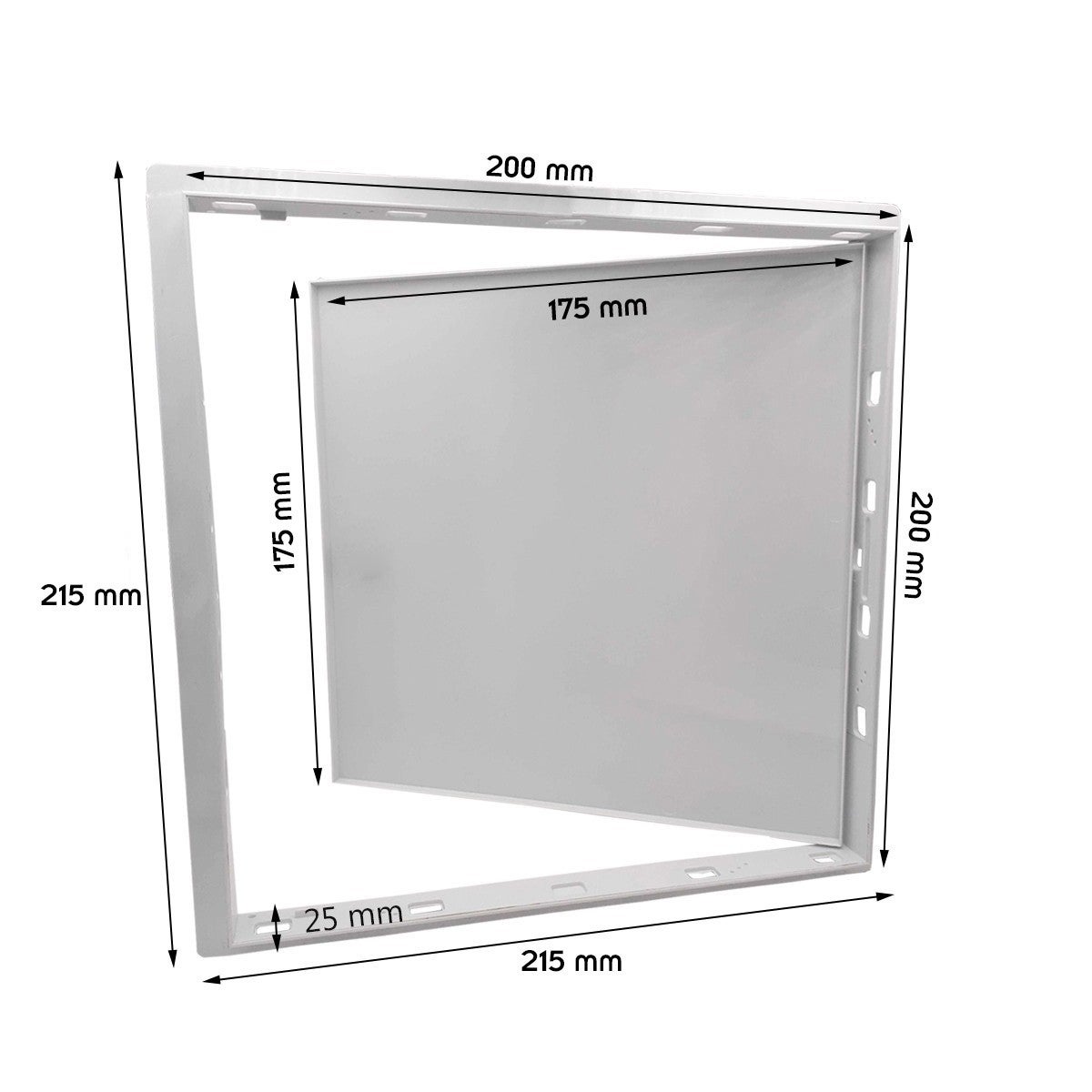 Porte d'inspection plastique ABS sans clé 200 x 200 mm - 4