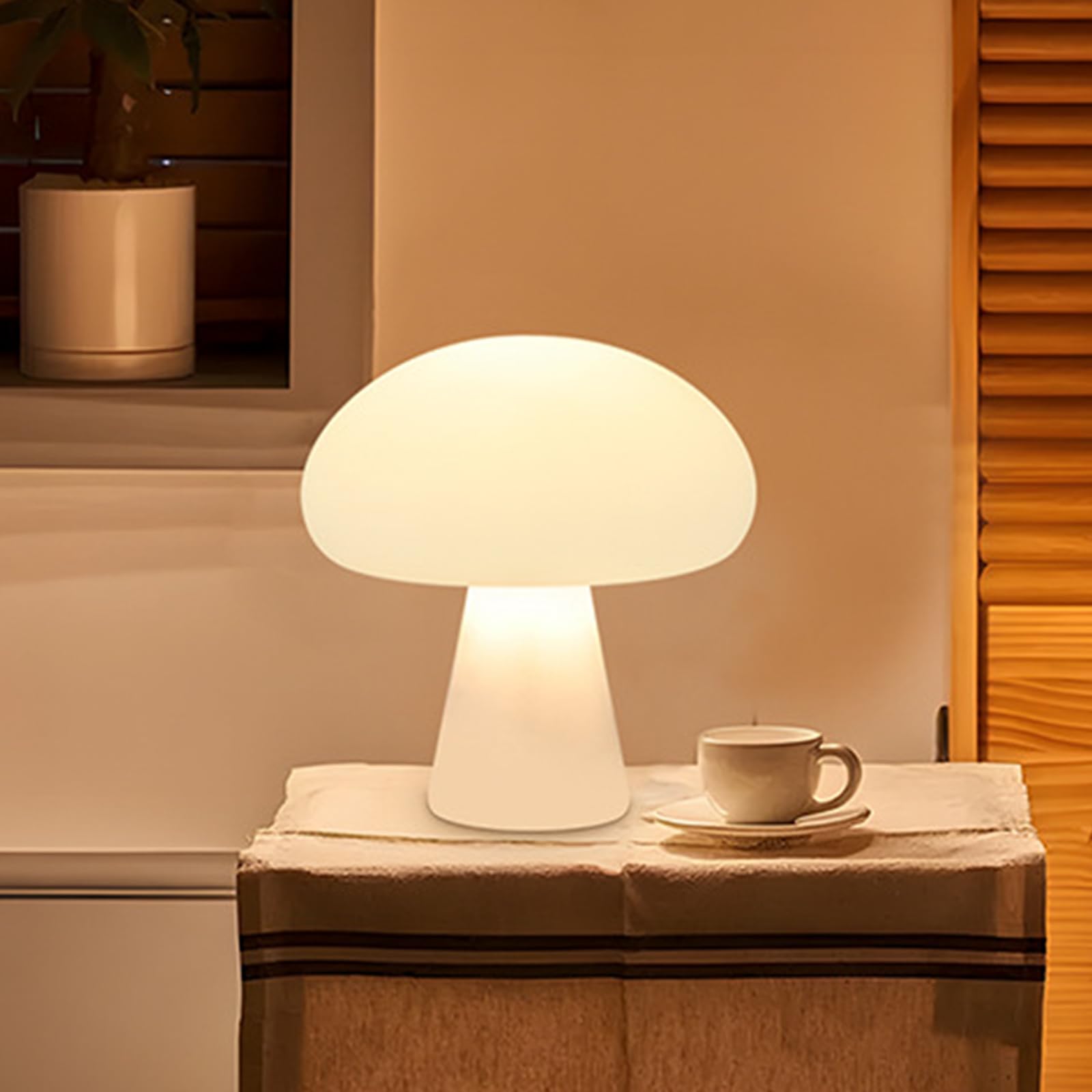 Lampe champignon, lampe de table sans fil, 3 couleurs, variateur d'intensité, portative, rechargeable par USB - 8