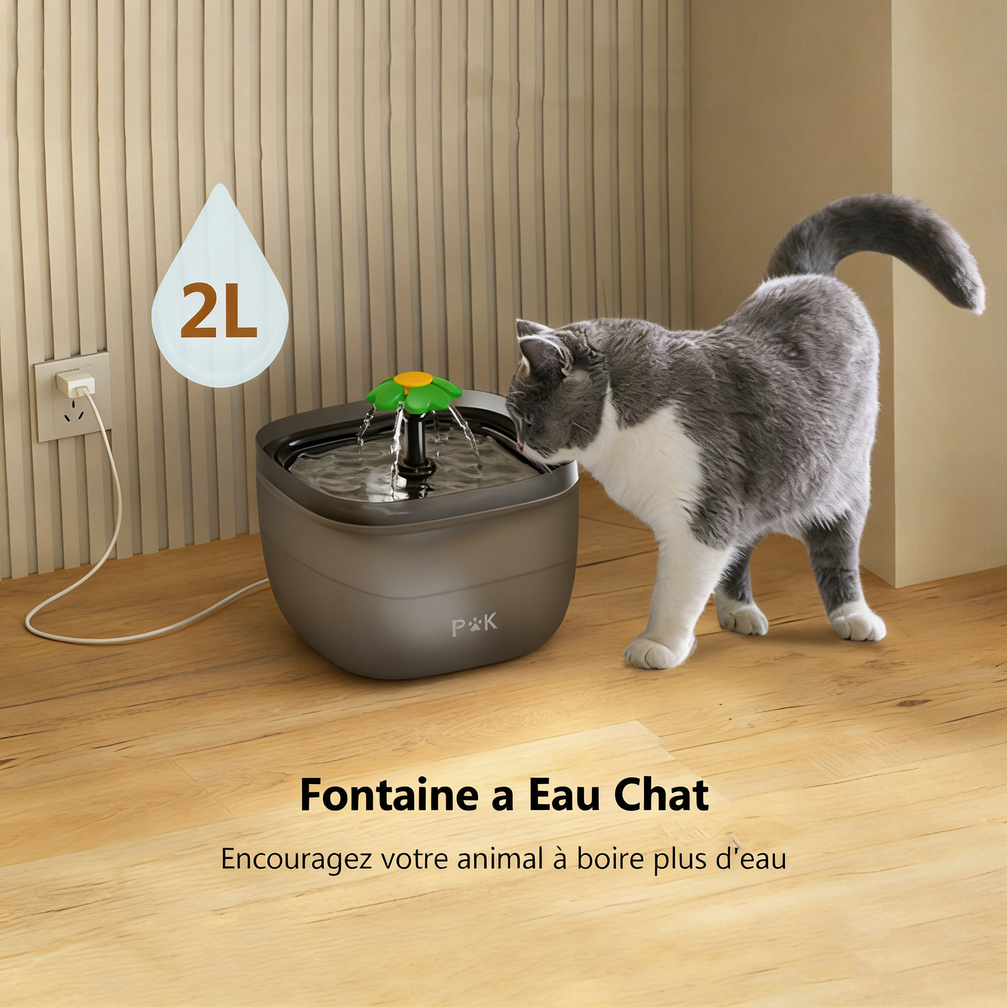 Distribuidor automático de tigela para animais de estimação 3L Dispensador de comida seca para gatos preto +fonte de água para animais de estimação 2L - 5