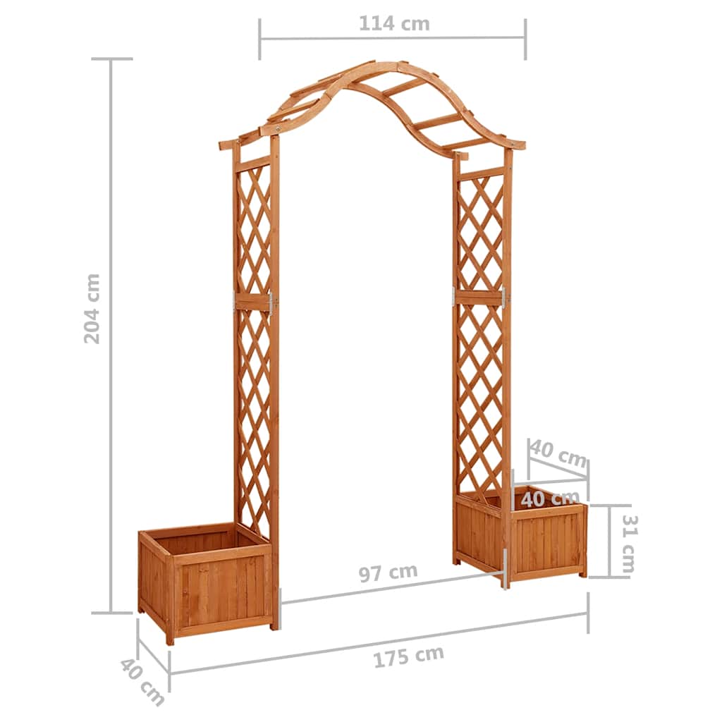 vidaXL Pergola de jardin avec jardinière Bois pin massif - 7