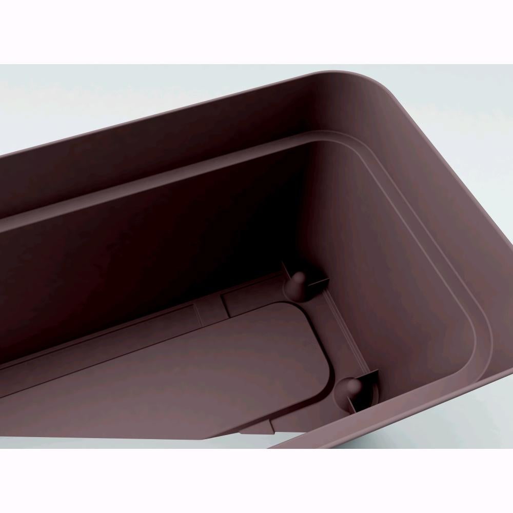 Vaso Tondo Ø36x35H cm Antracite Fioriera Balconiera 23,9 Litri interni ed esterni (ARKè) - 3