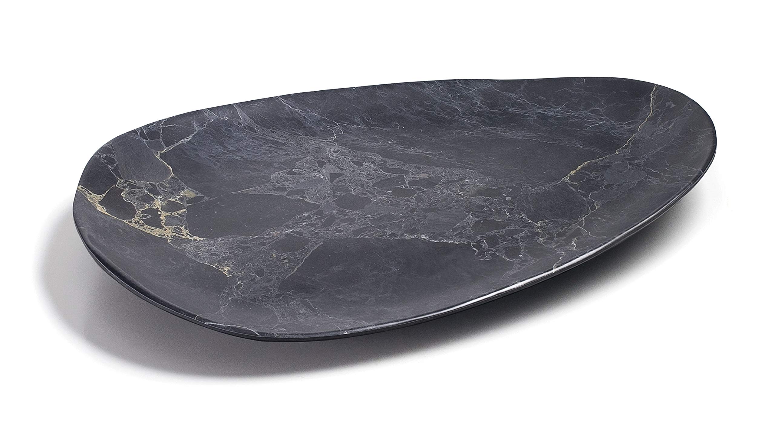 OVALE MELAMINE SCHAAL ZWART 17X13X5 CM