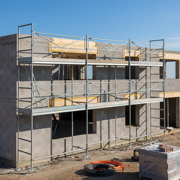 Echafaudage de maçon 60m² - Structure et planchers + Garde-corps - DCM60-SP - 4