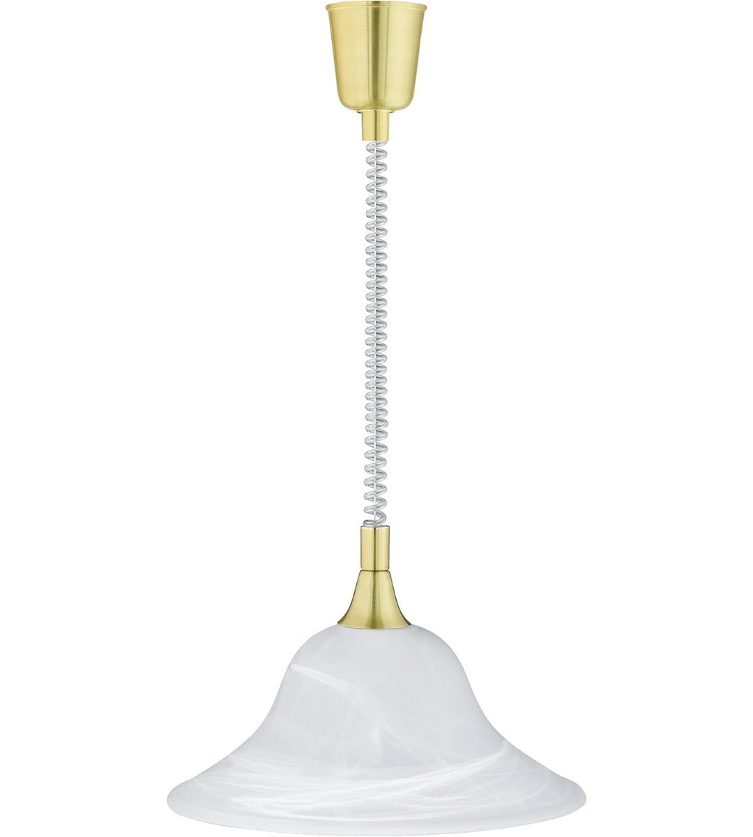 Lampa wisząca VIOLA złoto-biała 1xE27x60W szkło wym:160x39x39cm IP20 Trio