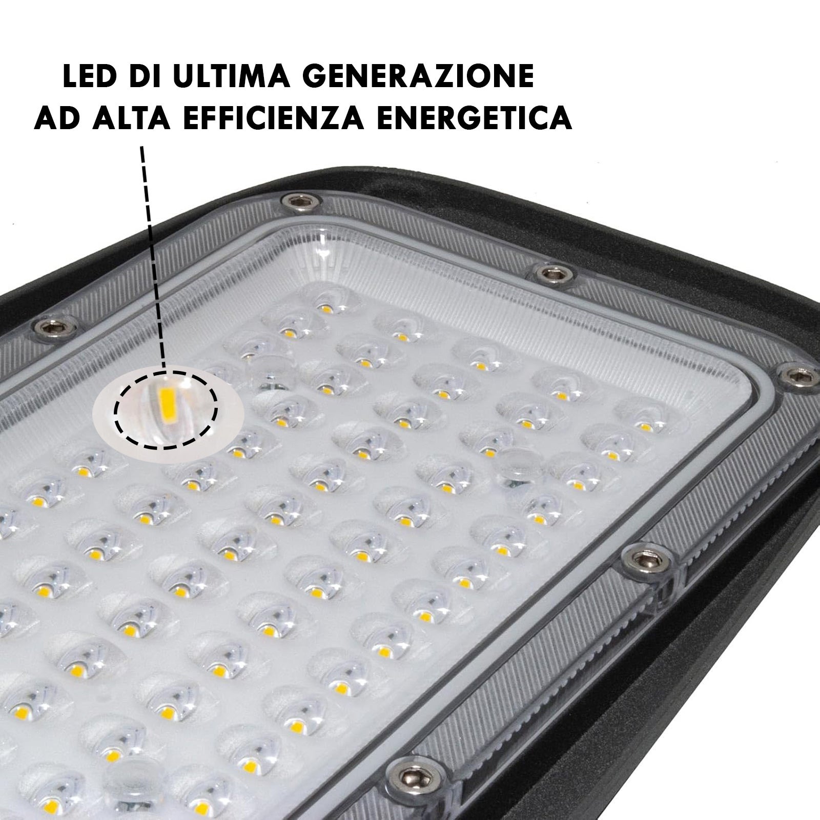 Luminaire de rue IP65 lampadaire LED inclinable 180 6500K éclairage sentiers jardin 10000lm 230V 100W - 3