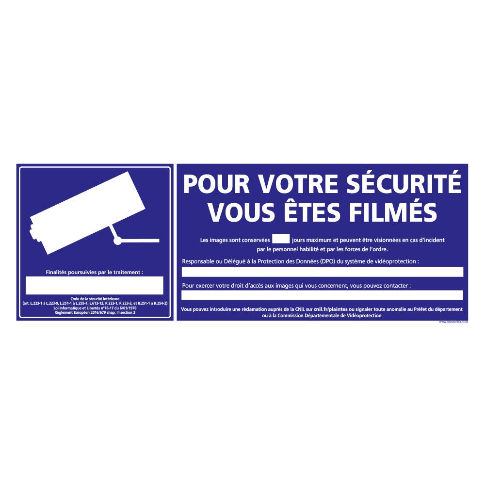 Panneau Propriété Privée Sous Vidéo Surveillance