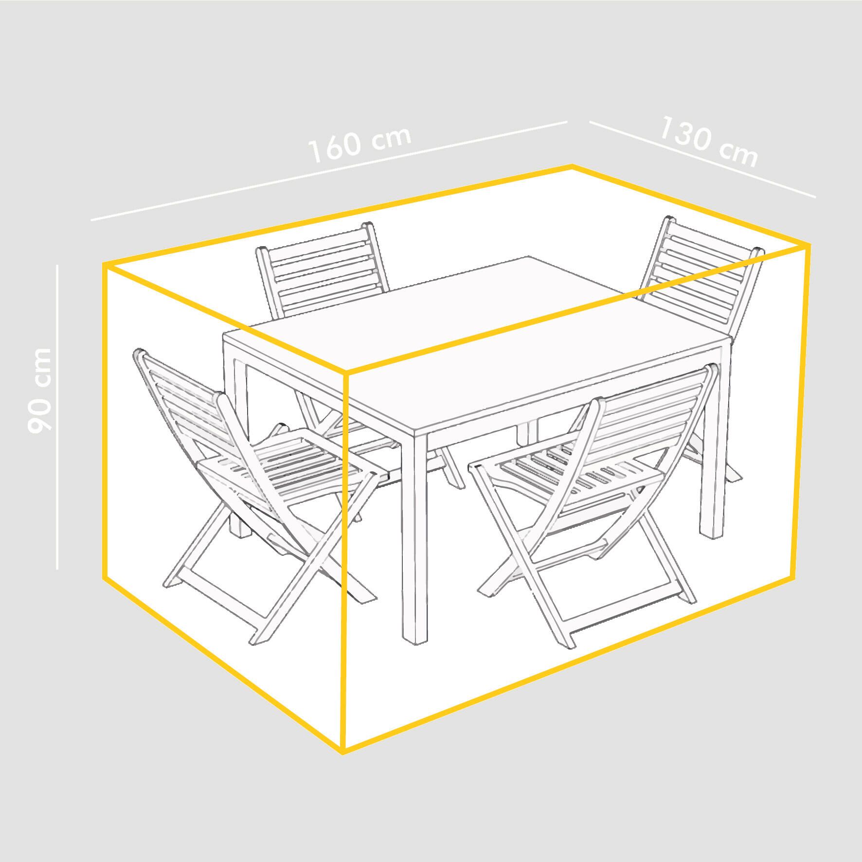 Housse de protection pour meubles d'extérieur en polyester 160 x 130 x 90 cm - 2