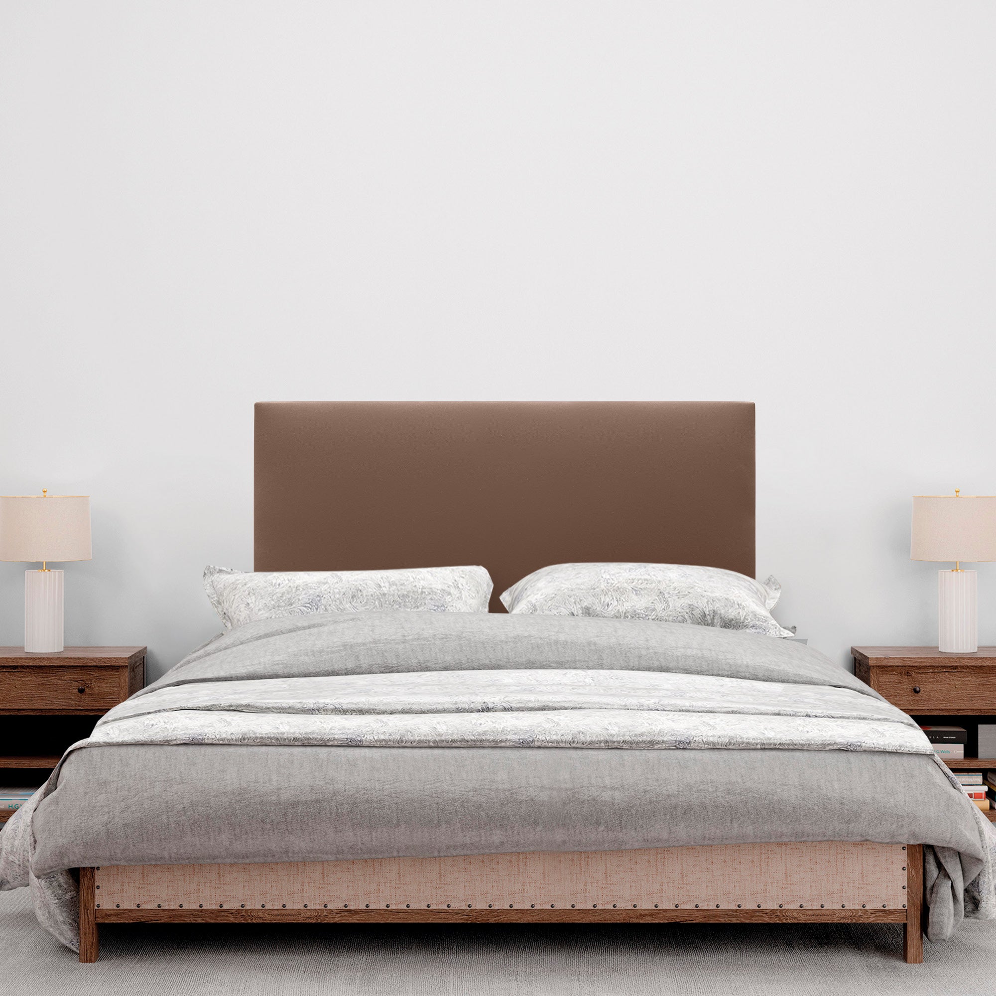 DHOME Cabecero de Polipiel Liso cabeceros Cabezal tapizado Cama (Polipiel Arcilla, 95cm (Camas 70/80/90)) - 4