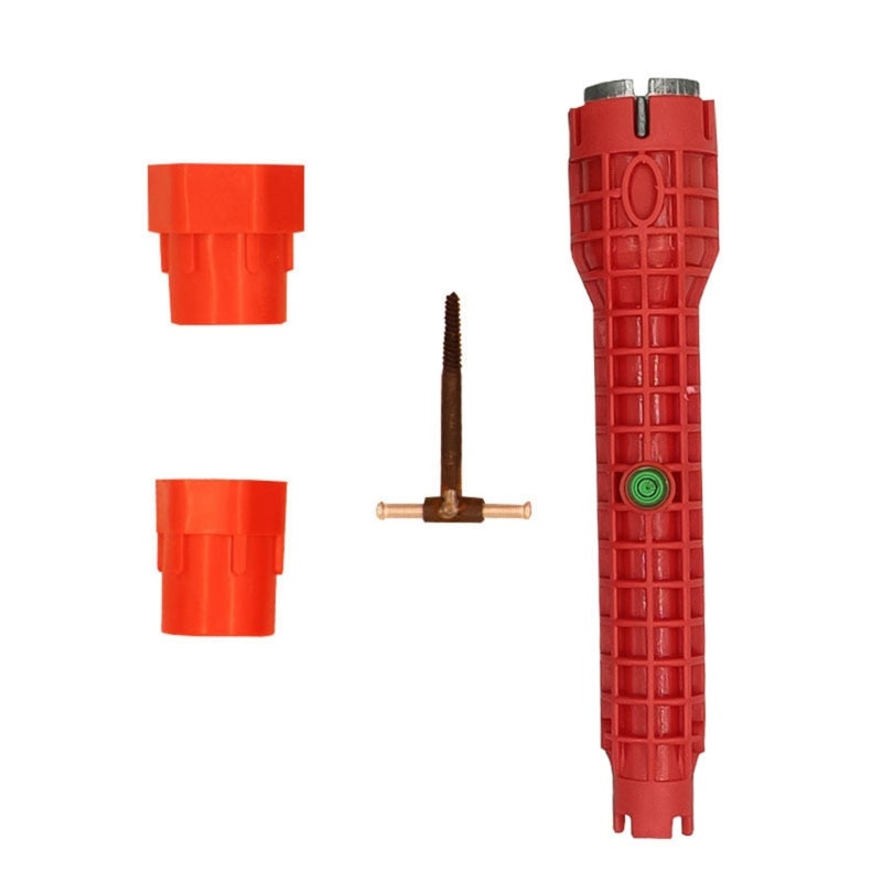 QWORK Clé à Robinet Multifonctionnelle - Clé Salle De Bain Largeur Jusqu'à 80mm Pour Réparation Tuyauterie