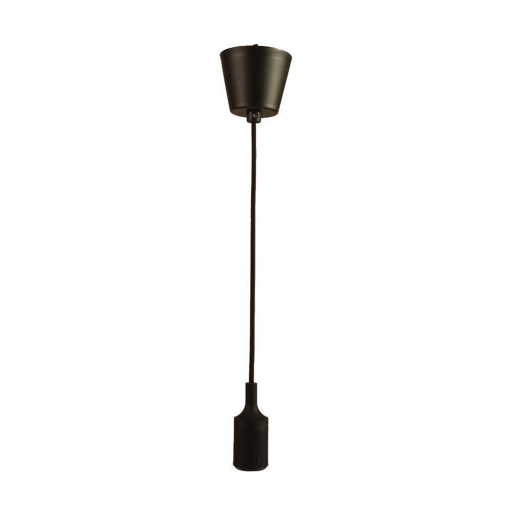 Podstawa lampy wiszącej, kabel i oprawka lampy czarne E27