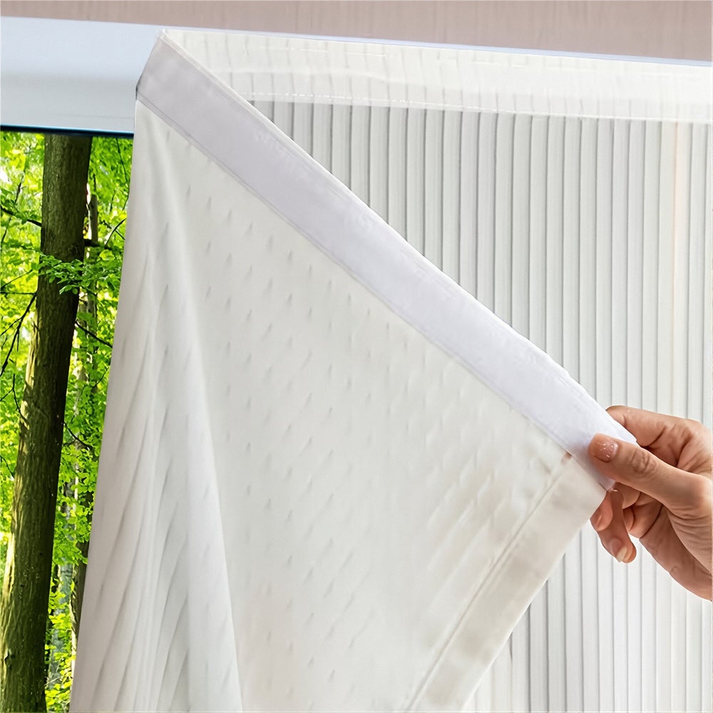 Store vénitien monobloc plissé, sans perçage, laisse passer la lumière — free download