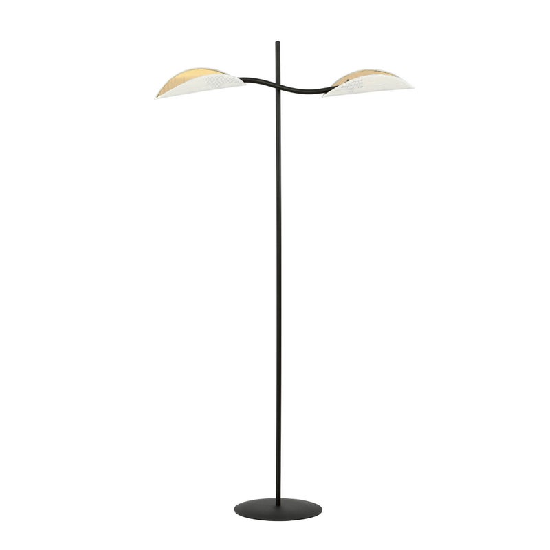 Lampa podłogowa LOTUS czarno-biała 2xE14x10W metal wym:150x69x20cm IP20 Emibig
