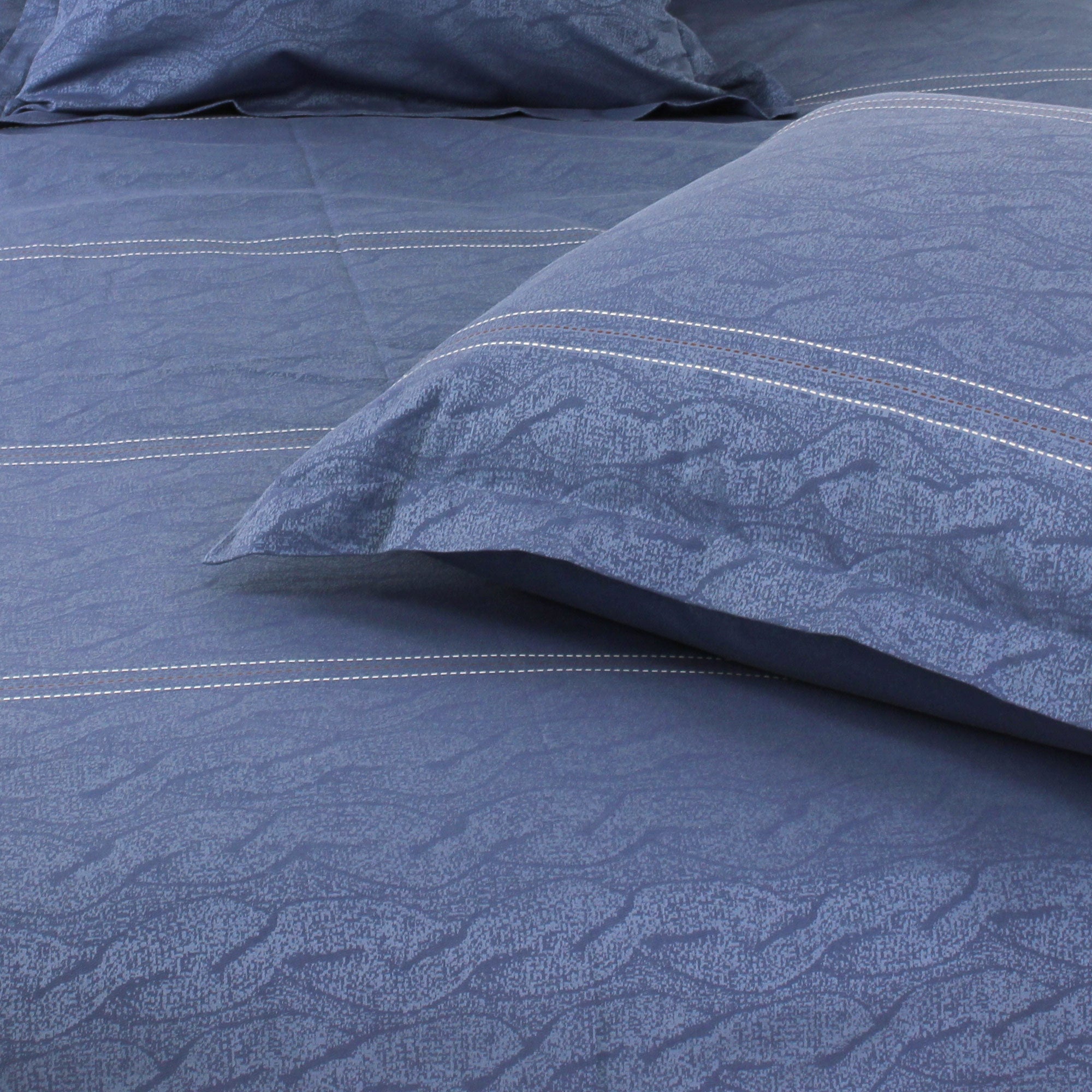 Housse de couette 260x240 cm Satin de coton VENDOME Bleu foncé - 3