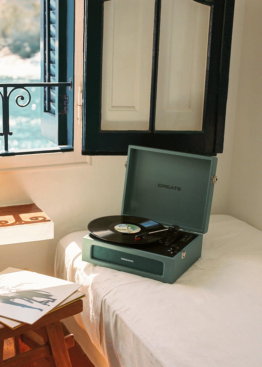 RECORD PLAYER RETRO - Gramofon Retro z Bluetooth, USB, MicroSD y MP3 record/player