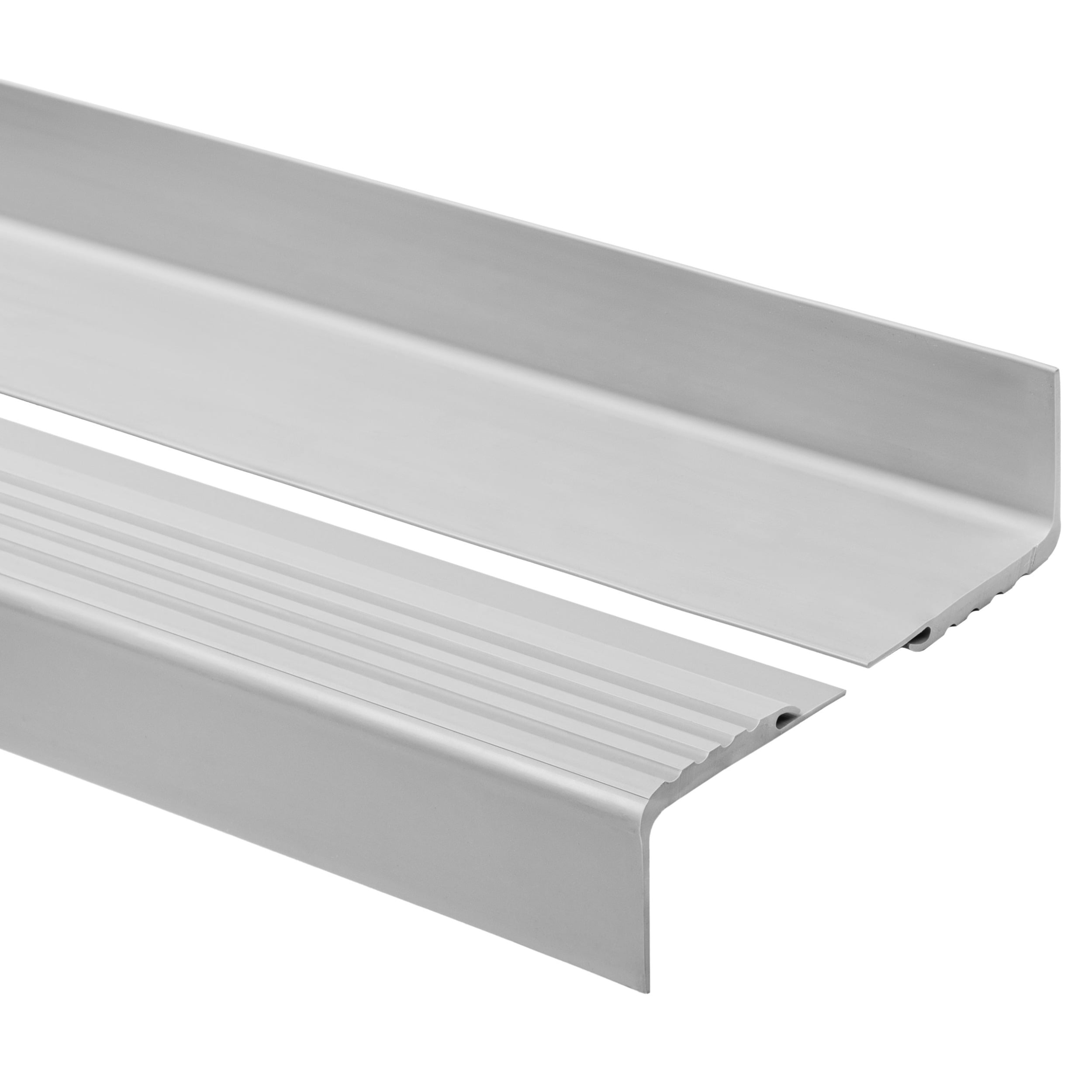 Profil schodowy 48x42 mm PVC na krawędzie stopni antypoślizgowy - 150 cm - szary