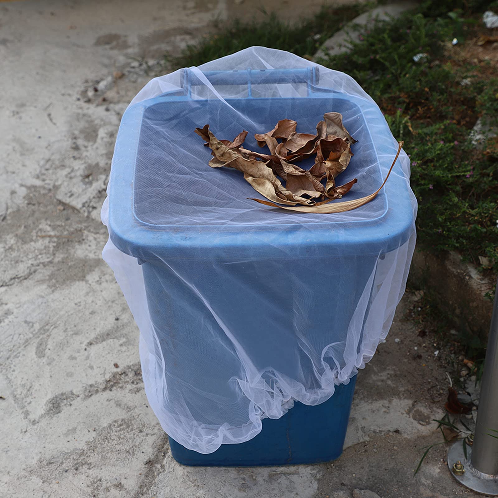 Pokrowiec na beczkę deszczową ze ściągaczem, 3 sztuki, do wiader ogrodowych, siatka, Ø 95 cm - 6