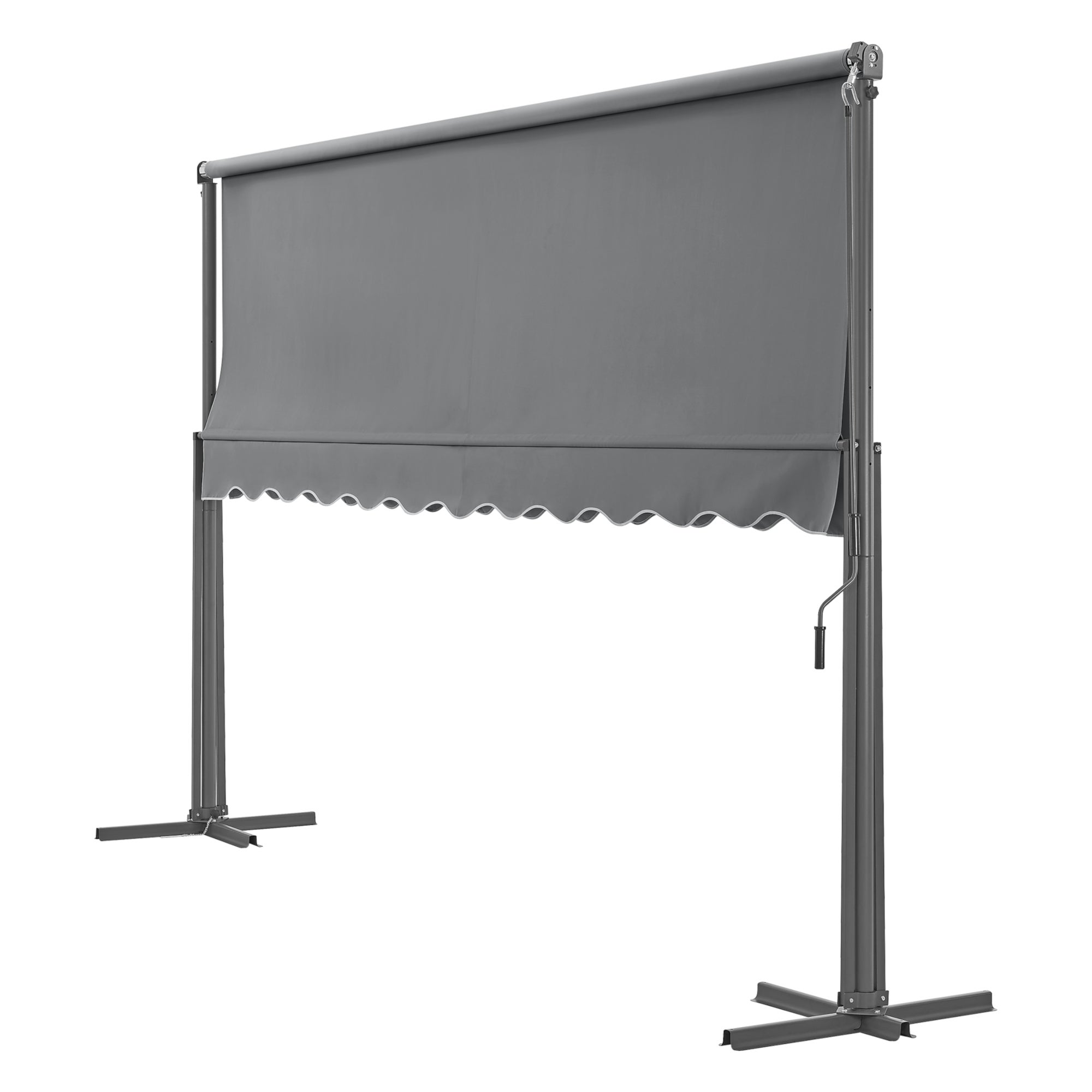 Store banne autoportant Selenizza à double pente 400 x 300 x 260 cm gris foncé [pro.tec] - 4