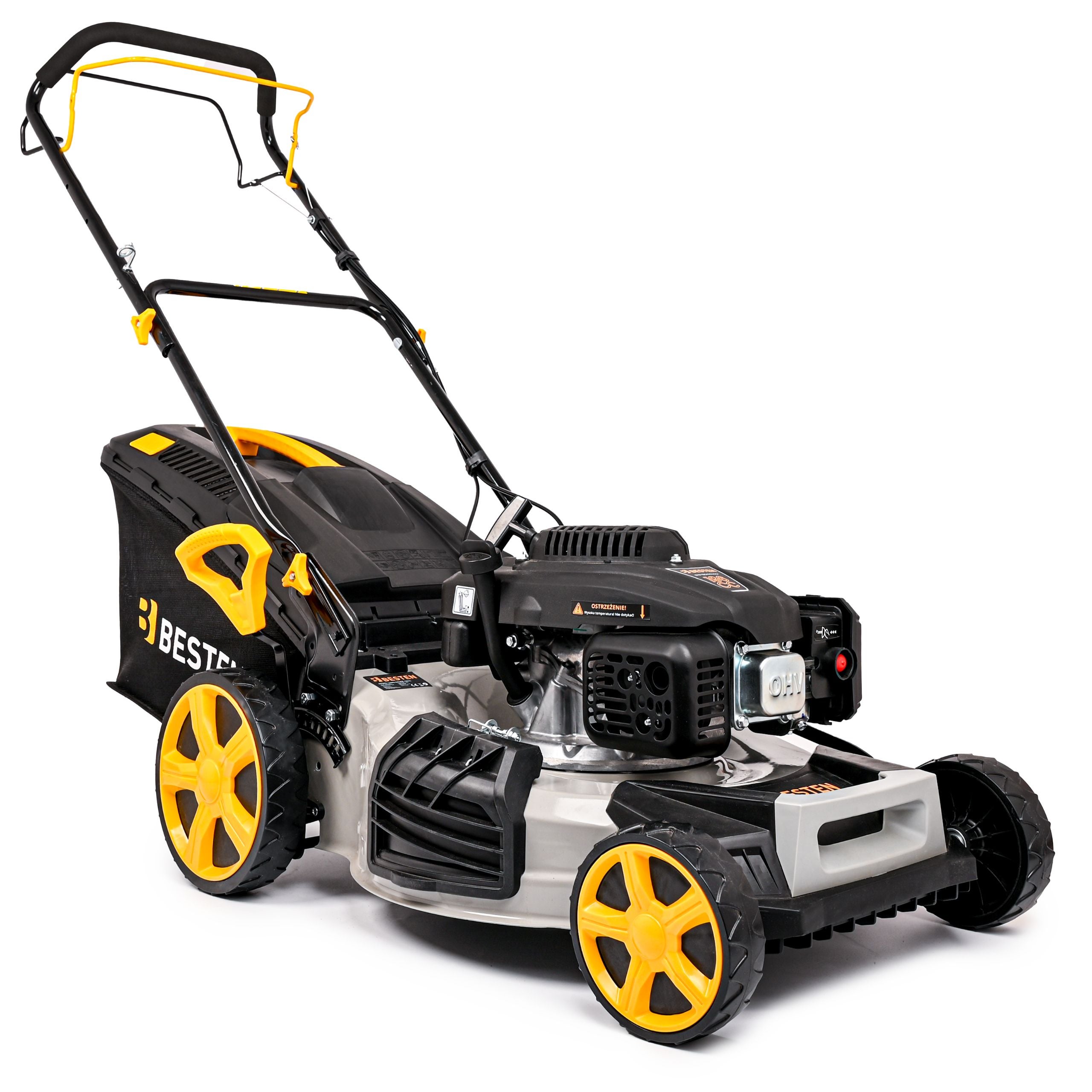 Kosiarka spalinowa z napędem BESTEN BE0002862 196cc 51 cm 4w1 - mulczowanie, wyrzut boczny, kosz 70L, OHV EURO 5