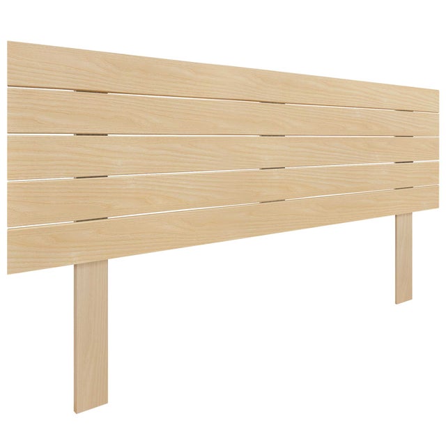 DHOME Tête de lit en bois recyclé MDF Style Palette Horizontale avec Pieds Lit en Palette Accessoires Inclus (160cm, Bois Naturel)