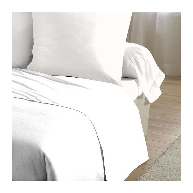 Drap plat - HOME LINGE PASSION - 180 x 290 cm - 1 personne - Blanc - 3