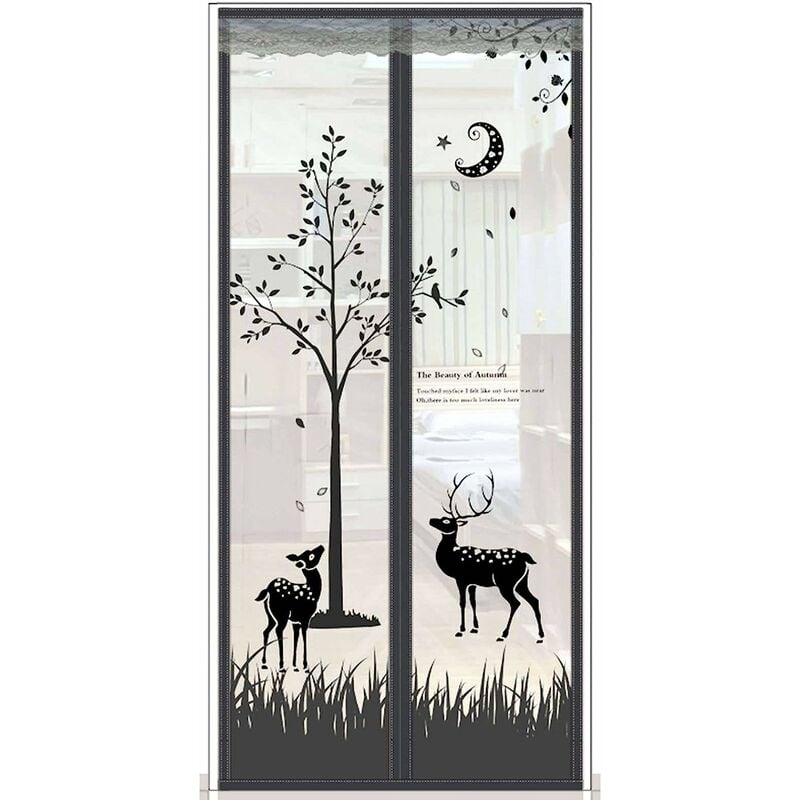 Moskitiera magnetyczna z automatycznym zamykaniem, przeciw owadom, 100 x 200 cm (39 x 79 cali)