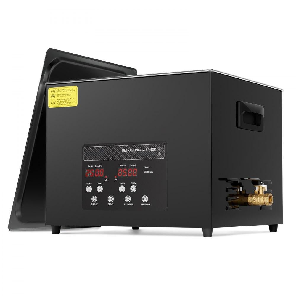 Pulitore ultrasonico, Pulitore Ad Ultrasuoni 15L 360W Potenza 40KHZ Rimuovere Olio Ruggine Ossidi Di Carbonio Bagno Di Pulizia Circuito Metallico per occhiali, anelli, ritentori, protesi dentate