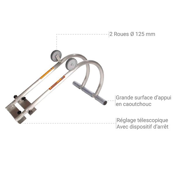 Echelle de toit 12 barreaux - Longueur 3.50m - HIM4035.28.350 - 3