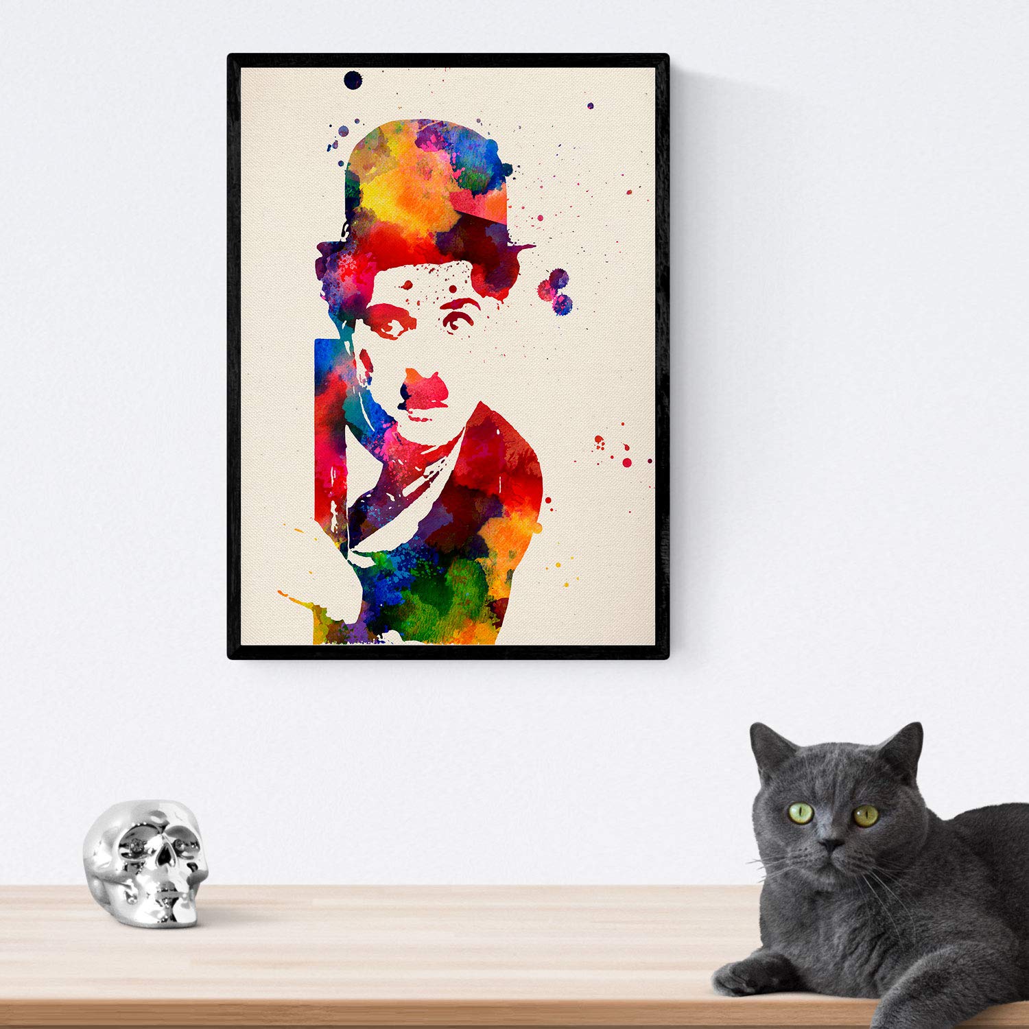 Pack de láminas para enmarcar alicia y principito econ estrella. posters estilo acuarela con imagenes de cuentos. alta calidad marco negro a3
