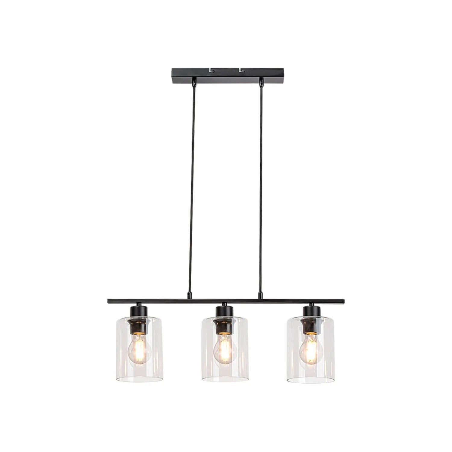 Lampa wisząca Miroslaw czarny matowa-przezroczysta 3xE27x40W metal wym:122x60x60cm IP20 Rabalux