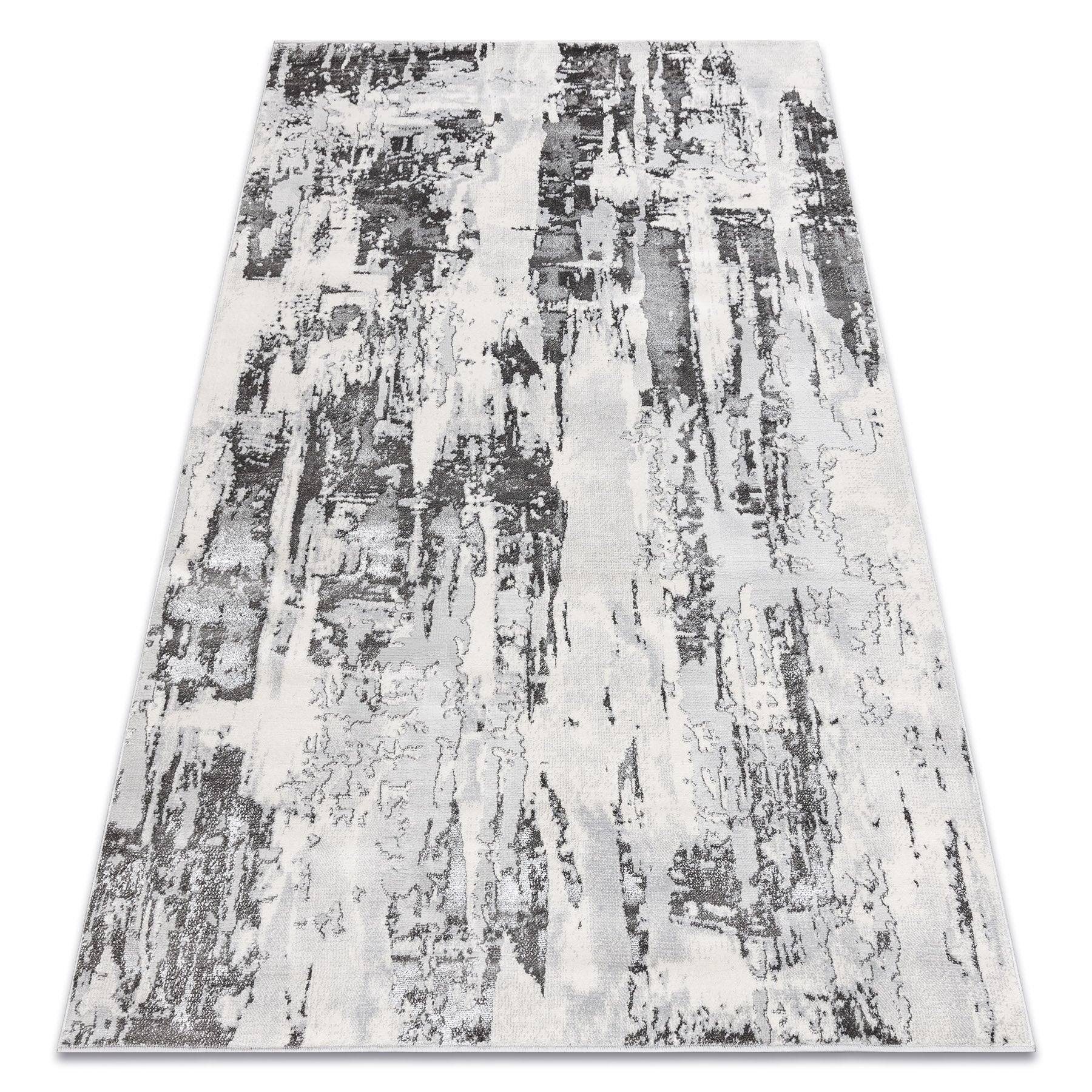 Alfombra lira gr579 abstracta, estructural, moderna, glamour - gris 120x170 cm