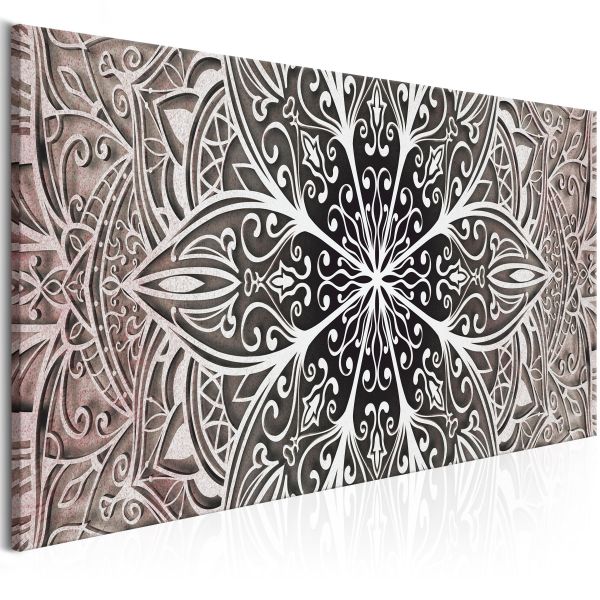 Tableau Zen Feathers (1 Part) Pink Narrow 135x45 cm