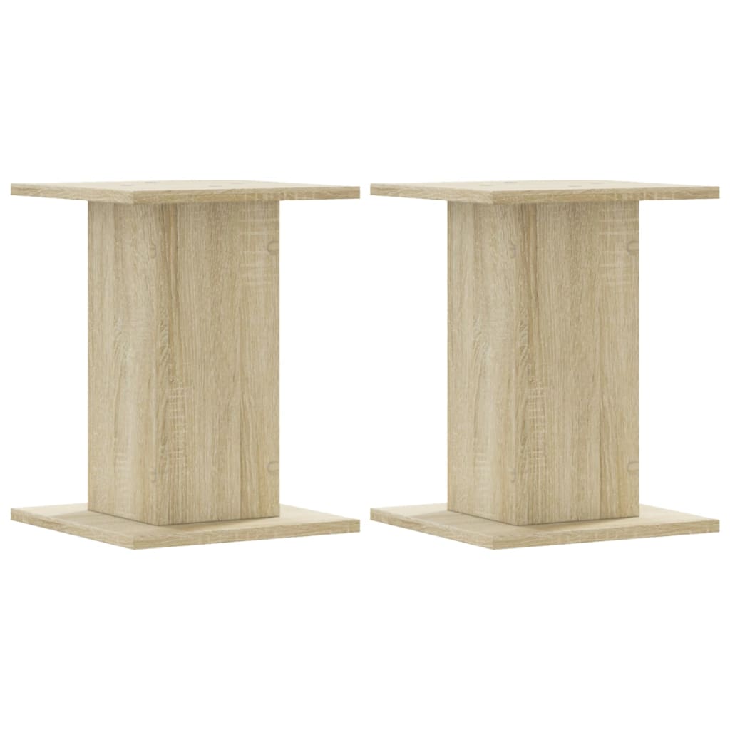 Supports pour plantes 2 pièces chêne en panneau de bois - 2