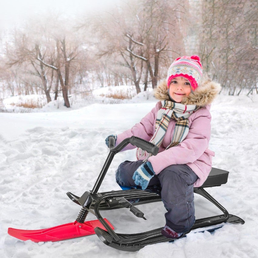Luge Snowblade pour enfants avec guidon freins et pédale Dasher - 2