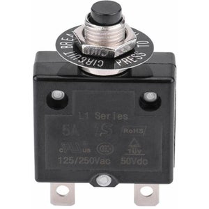 Disjoncteur Thermique à Réarmement Manuel - Protecteur De Surcharge 5A à 30A - Pour Circuit DC 50V / AC 125-250V