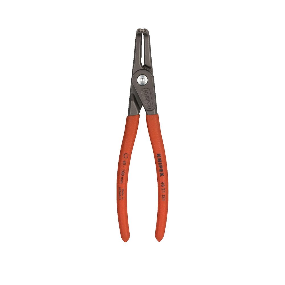 Precyzyjne szczypce do pierścieni KNIPEX Czerwone z końcówkami pod kątem 90° i wysoką trwałością