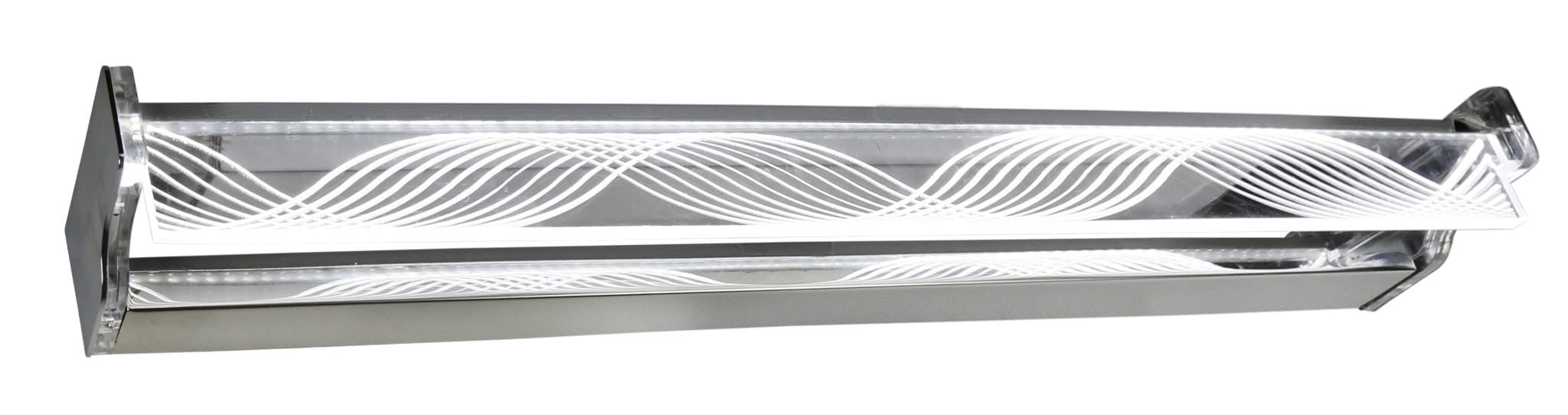 Kinkiet ścienny Batik chromowany przezroczysty-biały LED 14W wym: 4 x 80 x 9 cm metal IP20 Candellux