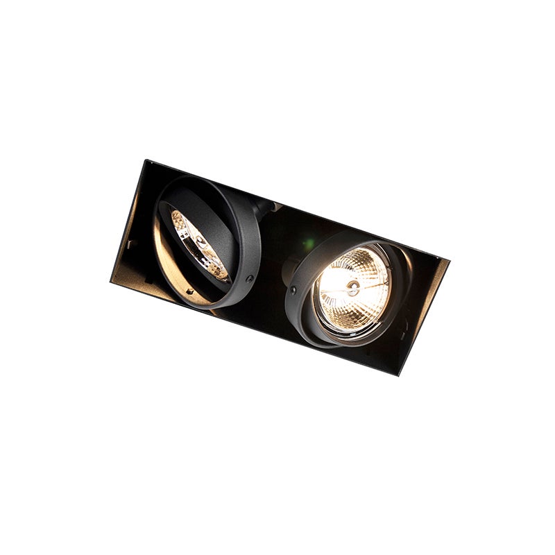 Qazqa reflektory wpuszczane inteligentny - Oneon - czarny, gu10, żarówkami LED 6 w zestawie, 2200k - 6500k, bardzo ciepła biel -