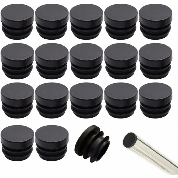 Zaślepka do rur krzesełkowych 16 mm, 32 szt., okrągła plastikowa zaślepka do rur krzesełkowych, zaślepki do nóg krzeseł